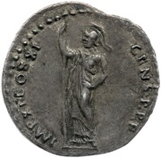 Denarius - Domitian IMP XI COS XI CENS P P P; Minerva, Rome, 85 reverse image