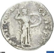 Denarius - Domitian IMP XII COS XII CENS P P P; Minerva, Rome, 86 reverse image