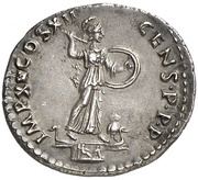 Denarius - Domitian IMP XII COS XII CENS P P P; Minerva, Rome, 86 reverse image