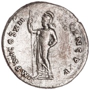 Denarius - Domitian IMP XII COS XII CENS P P P; Minerva, Rome, 86 reverse image