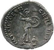 Denarius - Domitian IMP XII COS XII CENS P P P; Minerva, Rome, 86 reverse image