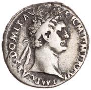 Denarius - Domitian IMP XIIII COS XII CENS P P P; Minerva obverse image