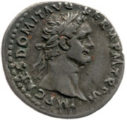 Denarius - Domitian IMP XIIII COS XII CENS P P P; Minerva obverse image