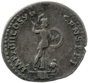 Denarius - Domitian IMP XIIII COS XII CENS P P P; Minerva, Rome, 86 reverse image