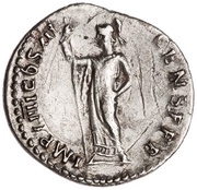 Denarius - Domitian IMP XIIII COS XII CENS P P P; Minerva, Rome, 86 reverse image