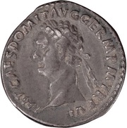 Denarius - Domitian IMP XIIII COS XIII CENS P P P; Minerva obverse image