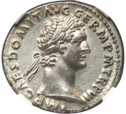 Denarius - Domitian IMP XIIII COS XIII CENS P P P; Minerva obverse image