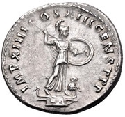 Denarius - Domitian IMP XIIII COS XIII CENS P P P; Minerva, Rome, 87 reverse image