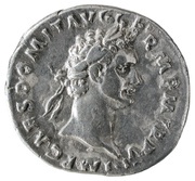 Denarius - Domitian IMP XIIII COS XIII CENS P P P; Minerva obverse image