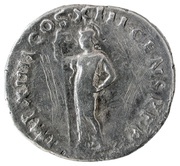 Denarius - Domitian IMP XIIII COS XIII CENS P P P; Minerva, Rome, 87 reverse image