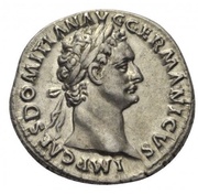 Denarius - Domitian COS XIIII; Minerva obverse image