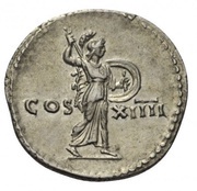 Denarius - Domitian COS XIIII; Minerva, Rome, 88 reverse image