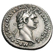 Denarius - Domitian COS XIIII; Minerva obverse image