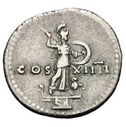 Denarius - Domitian COS XIIII; Minerva, Rome, 88 reverse image