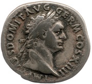 Denarius - Domitian CENS PER P P; Minerva obverse image