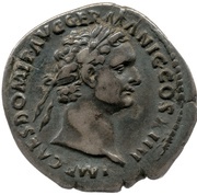 Denarius - Domitian CENS P P P; Minerva obverse image