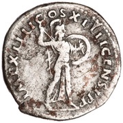 Denarius - Domitian IMP XIIII COS XIIII CENS P P P; Minerva, Rome, 88 reverse image
