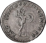 Denarius - Domitian IMP XIIII COS XIIII CENS P P P; Minerva, Rome, 88 reverse image