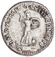 Denarius - Domitian IMP XIIII COS XIIII CENS P P P; Minerva, Rome, 88 reverse image