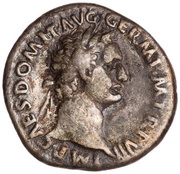 Denarius - Domitian IMP XIIII COS XIIII CENS P P P; Minerva obverse image