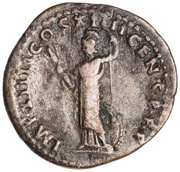 Denarius - Domitian IMP XIIII COS XIIII CENS P P P; Minerva, Rome, 88 reverse image