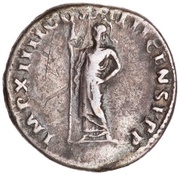 Denarius - Domitian IMP XIIII COS XIIII CENS P P P; Minerva, Rome, 88 reverse image