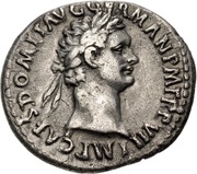 Denarius - Domitian IMP XIIII COS XIIII CENS P P P; Minerva obverse image