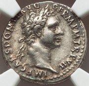 Denarius - Domitian IMP XV COS XIIII CENS P P P; Minerva obverse image