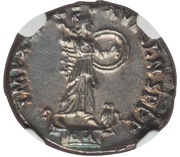 Denarius - Domitian IMP XVII COS XIIII CENS P P P; Minerva, Rome, 88-89 reverse image