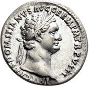 Denarius - Domitian IMP XVII COS XIIII CENS P P P; Minerva obverse image