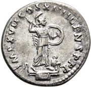 Denarius - Domitian IMP XVII COS XIIII CENS P P P; Minerva, Rome, 88-89 reverse image