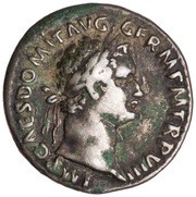 Denarius - Domitian IMP XVII COS XIIII CENS P P P; Minerva obverse image