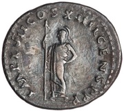 Denarius - Domitian IMP XVII COS XIIII CENS P P P; Minerva, Rome, 88-89 reverse image