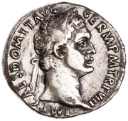 Denarius - Domitian IMP XIX COS XIIII CENS P P P; Minerva obverse image