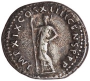 Denarius - Domitian IMP XIX COS XIIII CENS P P P; Minerva, Rome, 88-89 reverse image