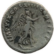 Denarius - Domitian IMP XIX COS XIIII CENS P P P; Minerva, Rome, 88-89 reverse image
