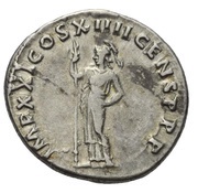 Denarius - Domitian IMP XXI COS XIIII CENS P P P; Minerva, Rome, 88-89 reverse image