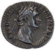Denarius - Domitian IMP XXI COS XIIII CENS P P P; Minerva obverse image