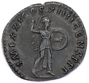 Denarius - Domitian IMP XXI COS XIIII CENS P P P; Minerva, Rome, 89 reverse image