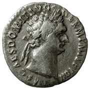 Denarius - Domitian IMP XXI COS XIIII CENS P P P; Minerva obverse image