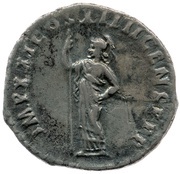 Denarius - Domitian IMP XXI COS XIIII CENS P P P; Minerva, Rome, 89 reverse image