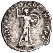 Denarius - Domitian IMP XXI COS XV CENS P P P; Minerva, Rome, 90 reverse image