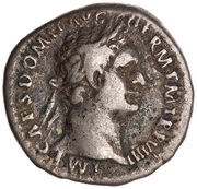 Denarius - Domitian IMP XXI COS XV CENS P P P; Minerva obverse image