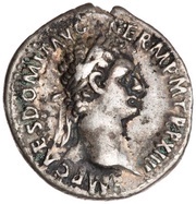 Denarius - Domitian IMP XXI COS XV CENS P P P; Minerva obverse image