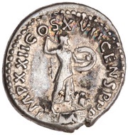 Denarius - Domitian IMP XXI COS XV CENS P P P; Minerva, Rome, 90-91 reverse image