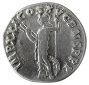 Denarius - Domitian IMP XXI COS XV CENS P P P; Minerva, Rome, 90-91 reverse image