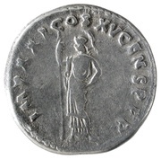 Denarius - Domitian IMP XXI COS XV CENS P P P; Minerva, Rome, 90-91 reverse image
