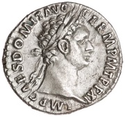 Denarius - Domitian IMP XXI COS XV CENS P P P; Minerva obverse image
