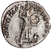 Denarius - Domitian IMP XXI COS XV CENS P P P; Minerva, Rome, 91 reverse image