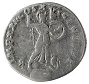 Denarius - Domitian IMP XXI COS XVI CENS P P P; Minerva, Rome, 92 reverse image